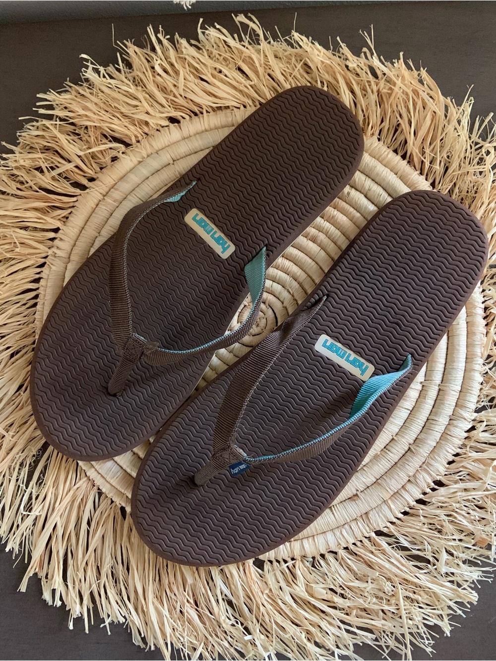 HARI MARI Women’s Dune Flip Flip Sandals Brown 11